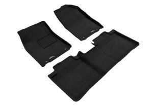 Lexus ES Hybrid Floor Mats - Front and Rear - 3D MAXpider - Elegant Series - Black - `13-`18